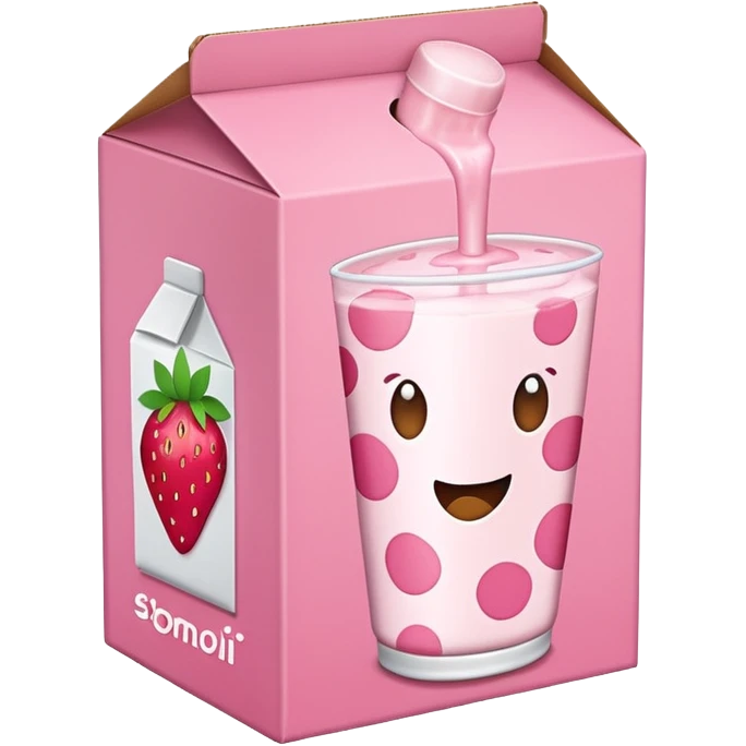 strawberry milk box emoji