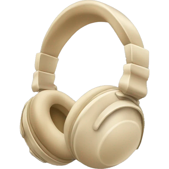 beige headphone emoji