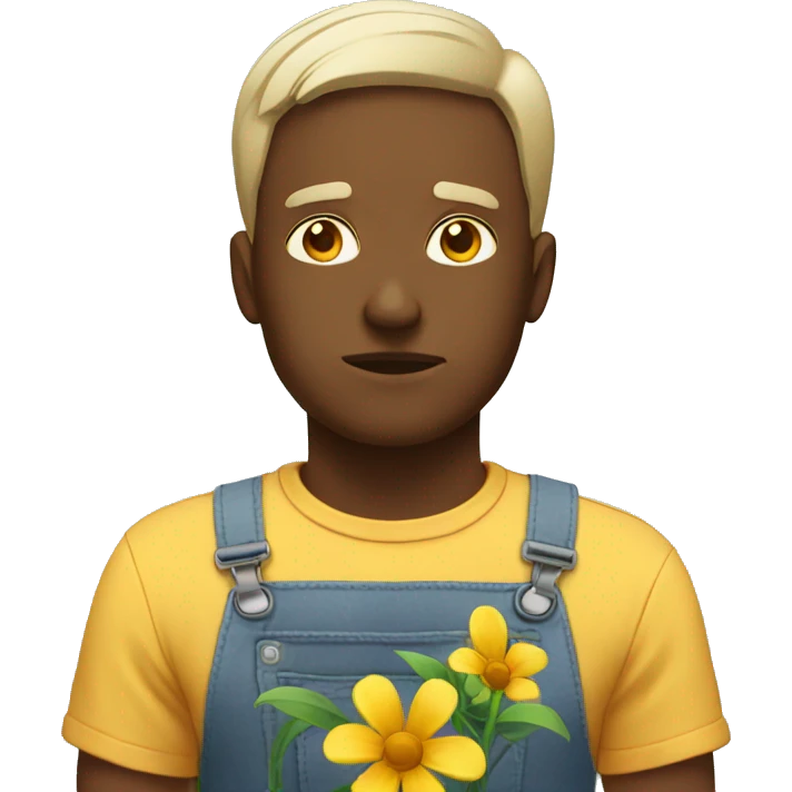 concentrating flower emoji
