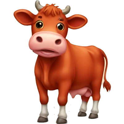 Red cow emoji