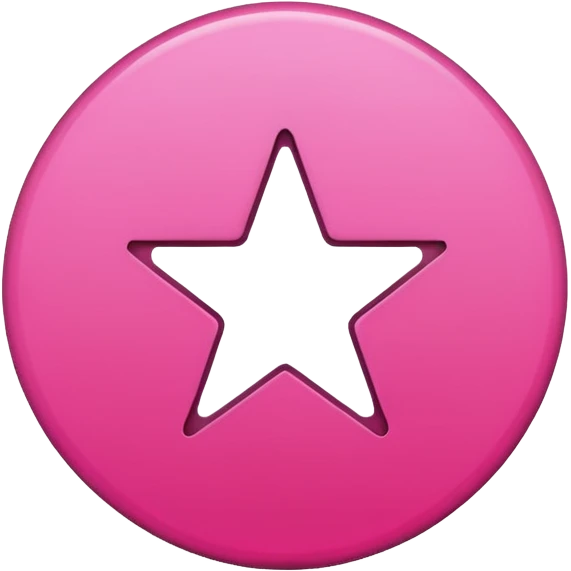 circle with a pink star cutout in the middle emoji