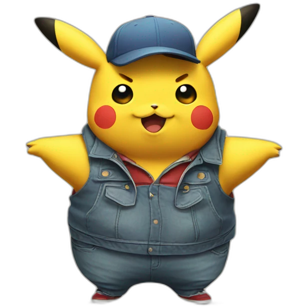 Fat Pikachu with clothes  emoji