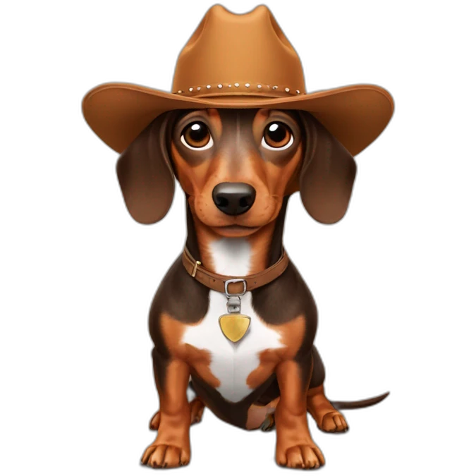 cowboy dachshund emoji