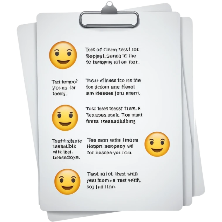 paper with test emoji