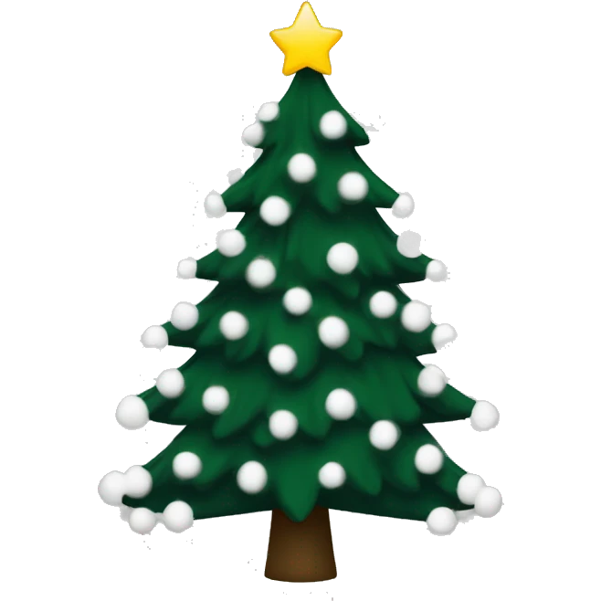 dark green and white theme christmas tree emoji