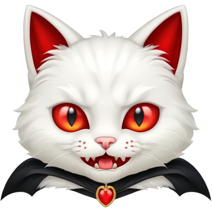 Vampire cartoon cat emoji