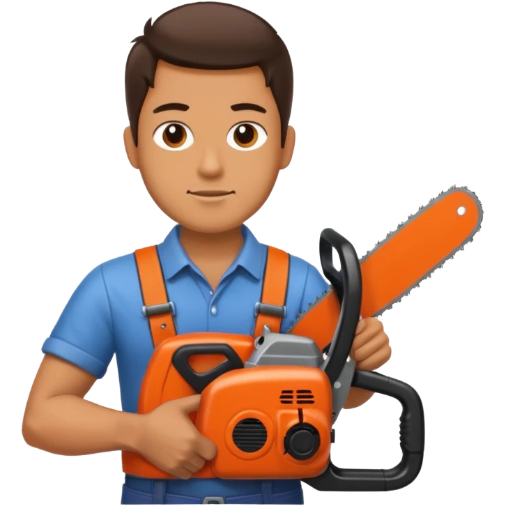 A guy with a chainsaw emoji