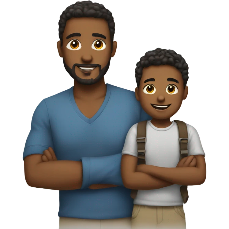 A father with his boy emoji