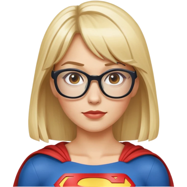  Super woman with glasses and blonde bangs emoji