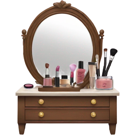 Realistic makeup vanity emoji