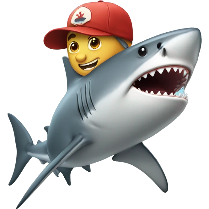 Shark with cap emoji