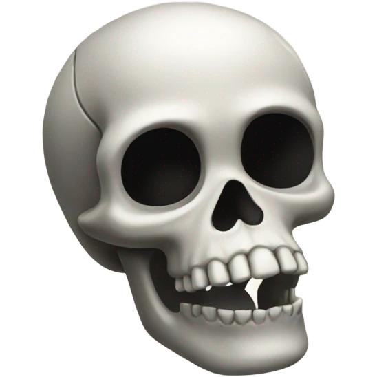 Skull with black feet  emoji