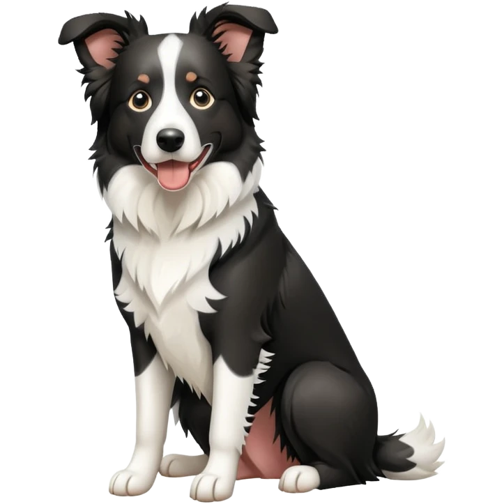 Merle Border Collie Sitting emoji