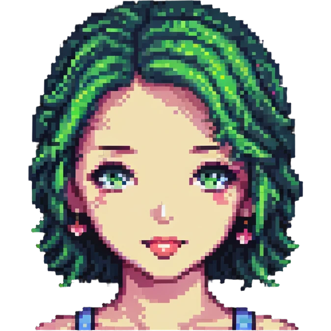 lusty face with flirty expression in pixel art style emoji