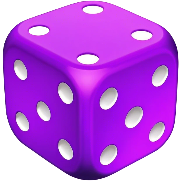 neon violet dice emoji