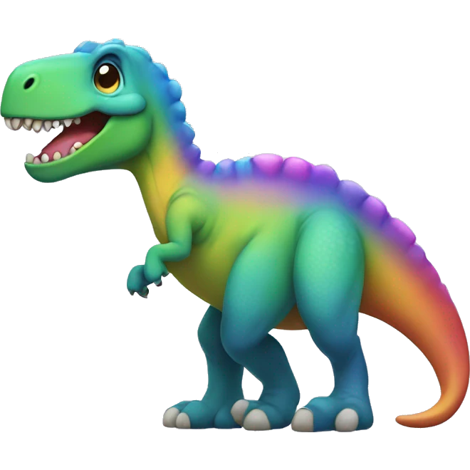 rainbow dinosaur  emoji