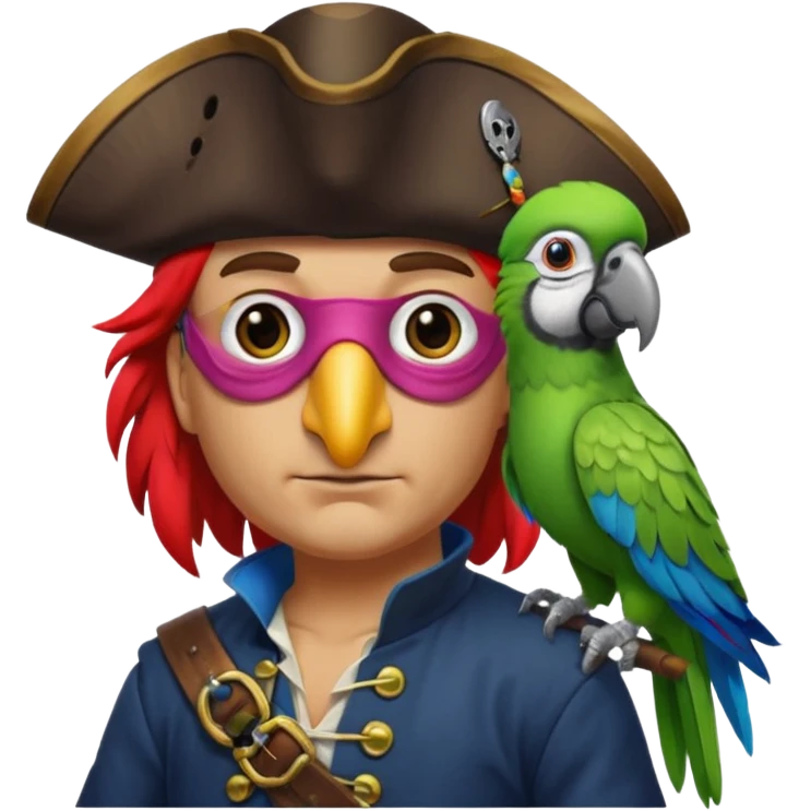 pirate and parrot emoji