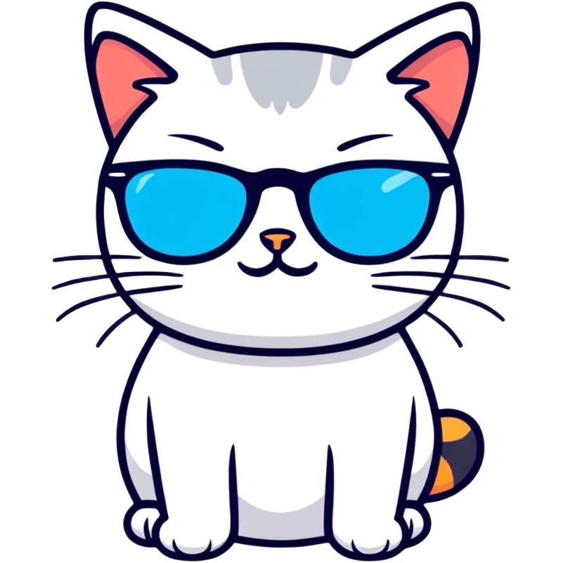 Cat with sunglasses emoji