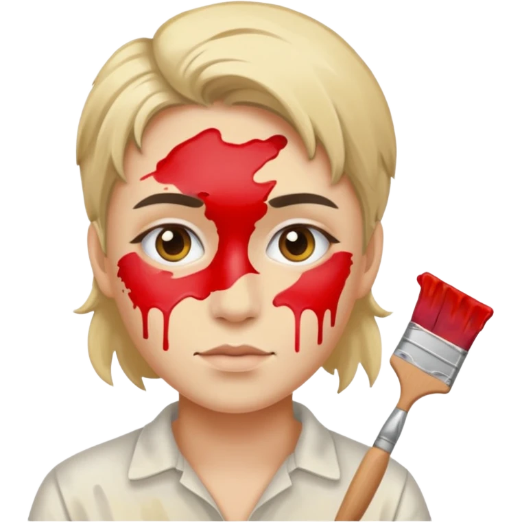 Painter with Paint Stained Face emoji
