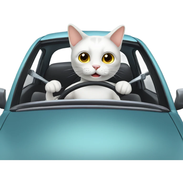 cat driving a car emoji