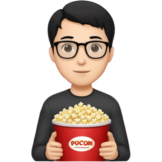 man black hair light skin tone in a movie theater emoji