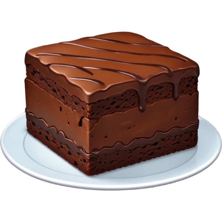 big Chocolate Brownie cake emoji