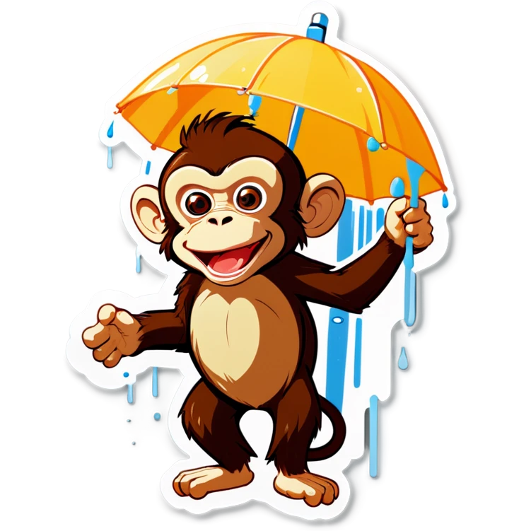 Monkey in a shower emoji