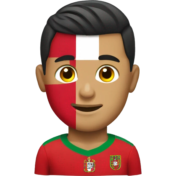 Cristiano ronaldo with the flag of Portugal  emoji