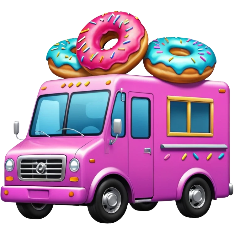 extravagant donut truck emoji