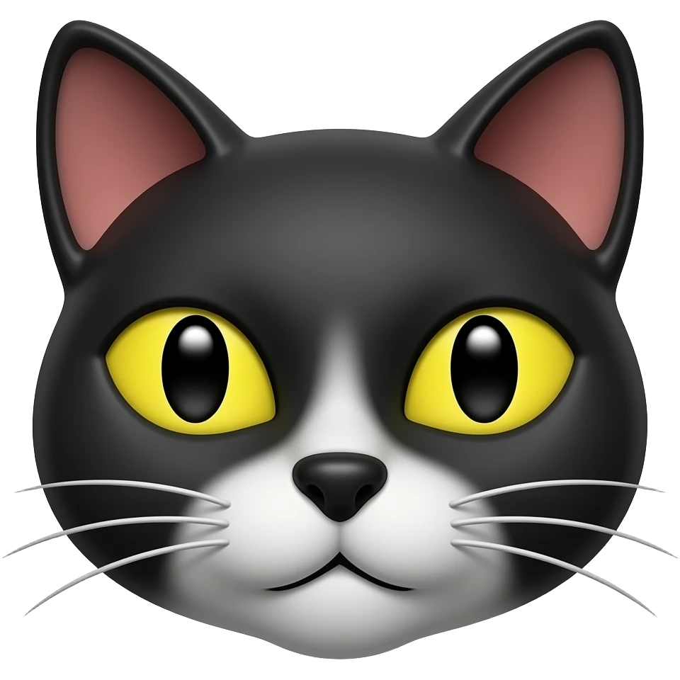Minimalist Felix the cat head emoji