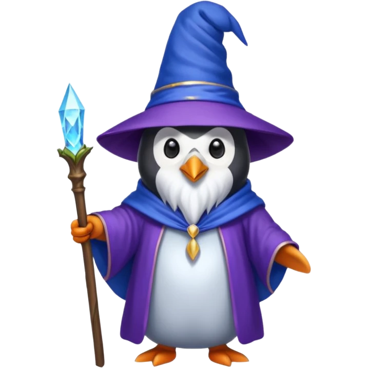 Penguin Wizard emoji