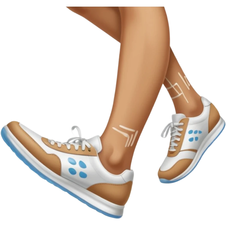 a shoe with a foot inside, stepping and showing a clear shoe print below. and leg with motion line







 emoji