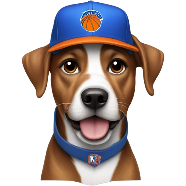 Dog wit knicks hat emoji