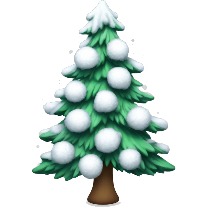 Snowy Christmas tree emoji