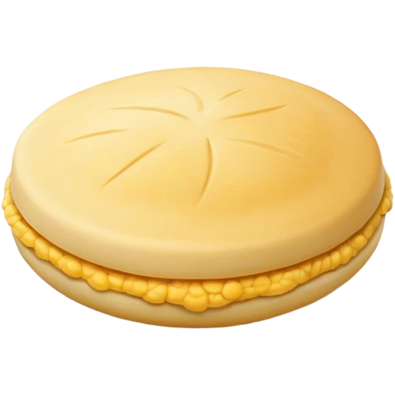 Cinematic Realistic image of a simple, single Colombian arepa, rendered with soft, golden cornmeal textures and delicate, crispy edges, set on a neutral background with gentle, natural lighting that highlights its traditional, comforting simplicity. emoji