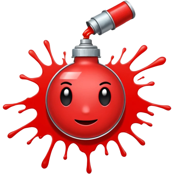 Сделай красное граффити "CNS" emoji