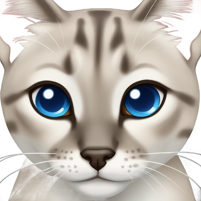 Lynx point Siamese grey and blue eyes emoji