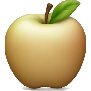 Beige apple emoji