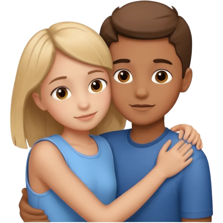 boy and girl hugging emoji