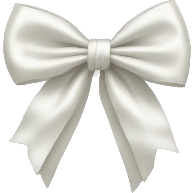 white silk bow emoji