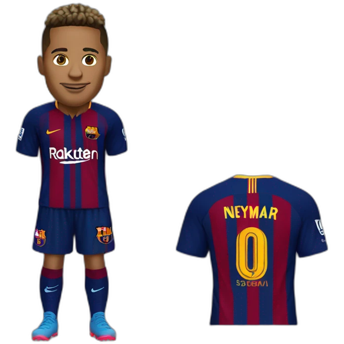 Neymar with barcelona jerse6 emoji