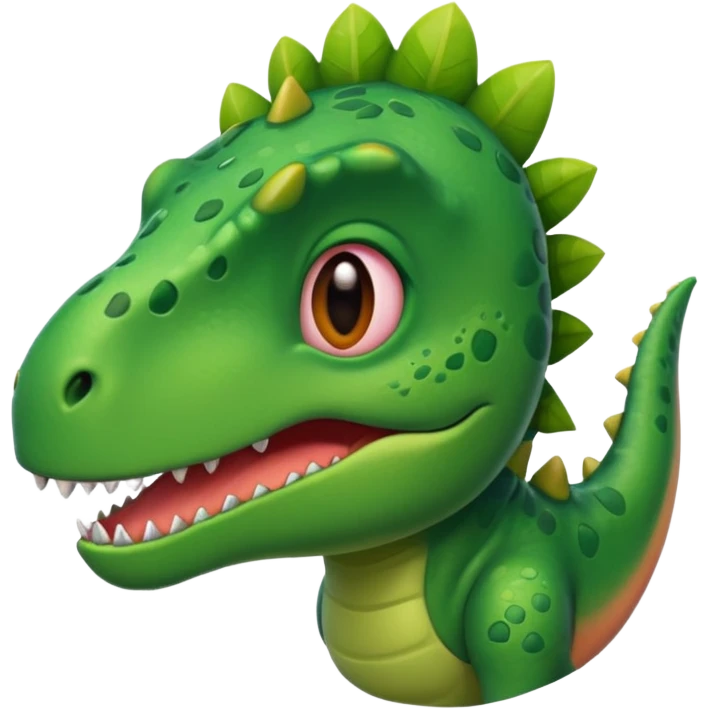 Blushing dinosaur emoji