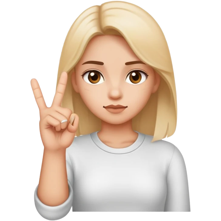 Girl with the middle finger emoji