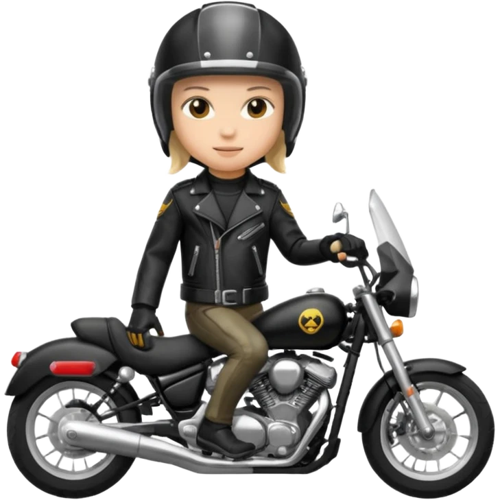 Jul qui fe le signe jul sur une moto emoji