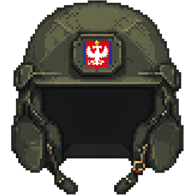 Russian military helmet with visor emoji