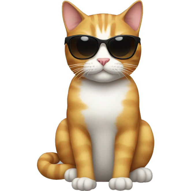 Cat with sunglasses emoji