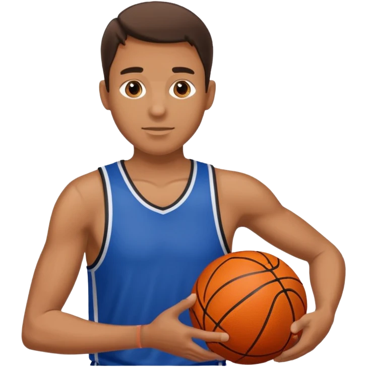 man holding basketball ball emoji
