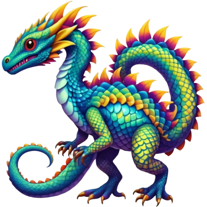 Colorful Exotic Pokémon-Digimon-Monster-Beast-Fakémon-hybrid-creature (full body) emoji