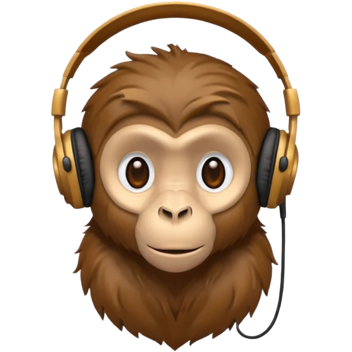 Kulaklıklı maymun emoji