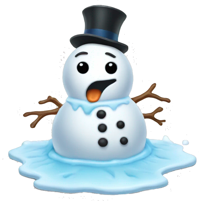 snowman melting emoji